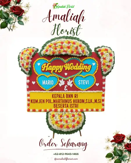 Papan Bunga Pernikahan Tiwet